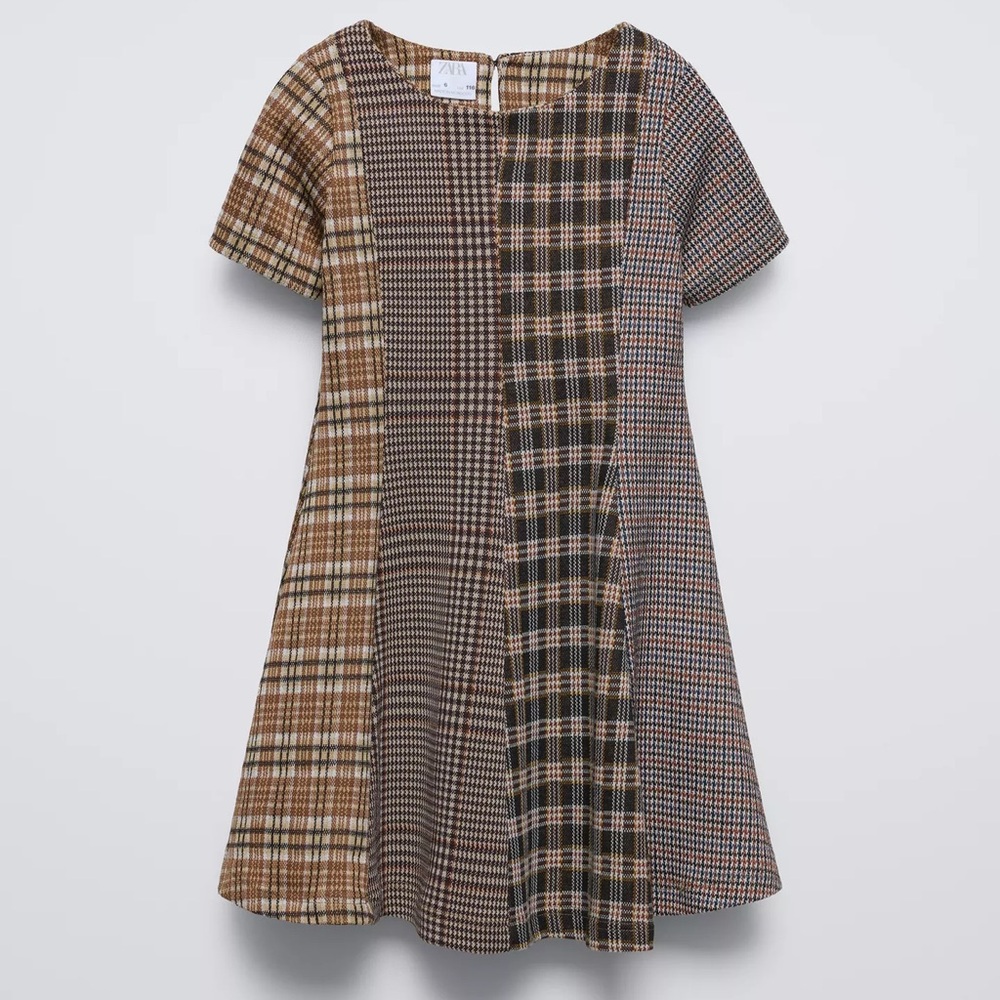 Plaid Patchwork Dress 11Y